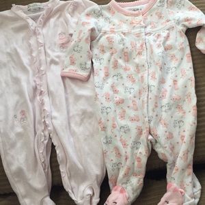 Baby girl newborn sleepers
